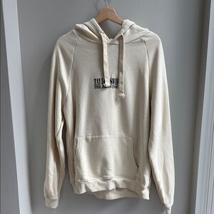 Taylor Swift The Eras Tour Cream Hoodie with Tour Print